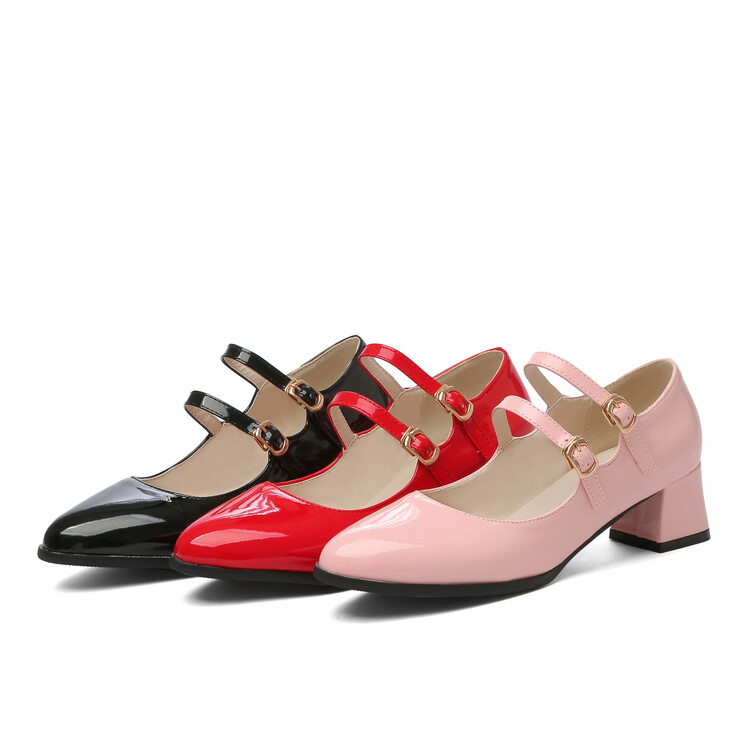 Sweet Mary Jane Flat Shoes with Buckle Strap and Round Toe - Image 4